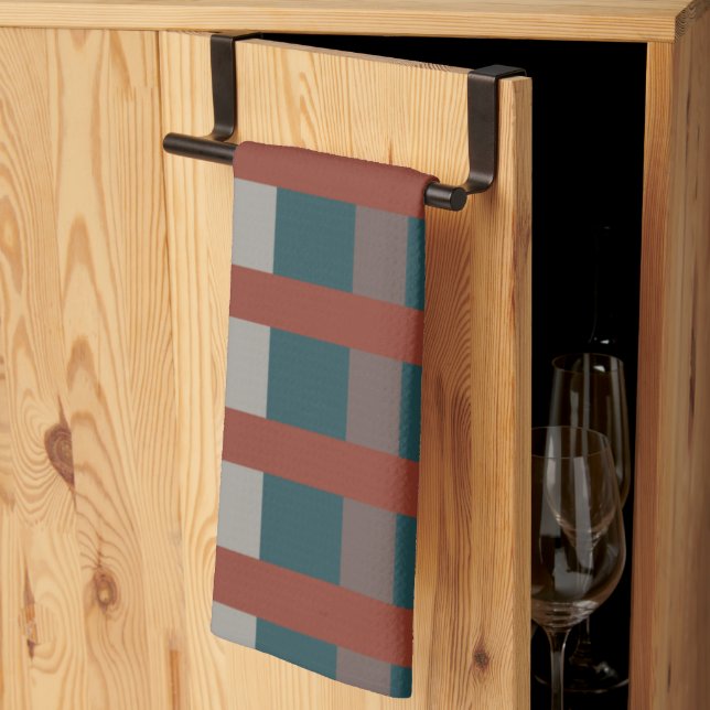 Linge De Cuisine Vérifications carreaux colorés  (Pliage en tiers)