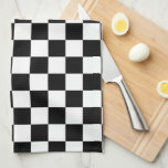 Linge De Cuisine Vérifier noir blanc À damiers Motif tableau de bor<br><div class="desc">à damiers Motif - damier noir et blanc.</div>