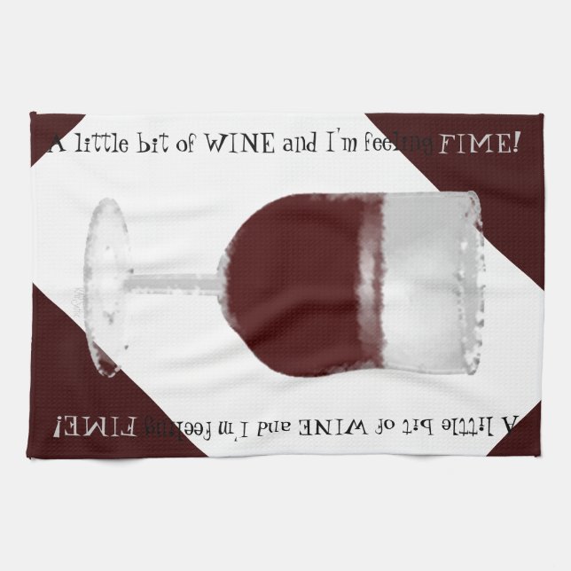 Linge De Cuisine Verre de vin (Horizontal)