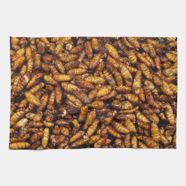 Linge De Cuisine Vers de soie frits ... Thai Street Food (Horizontal)