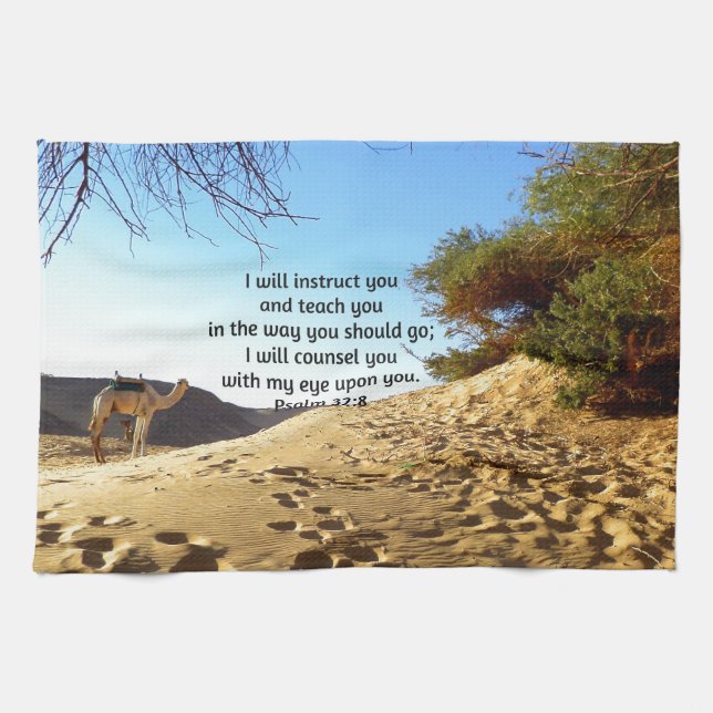 Linge De Cuisine Versets bibliques Citation Inspirationnelle Psaume (Horizontal)