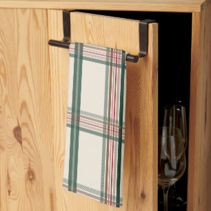Linge De Cuisine Vert antique marron carreau esthétique