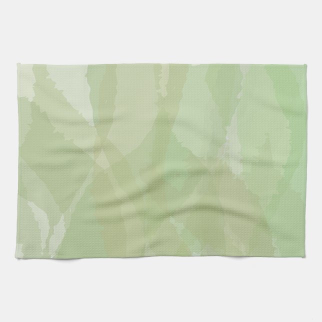 Linge De Cuisine Vert, cool, aquarelle tendance motif abstrait (Horizontal)