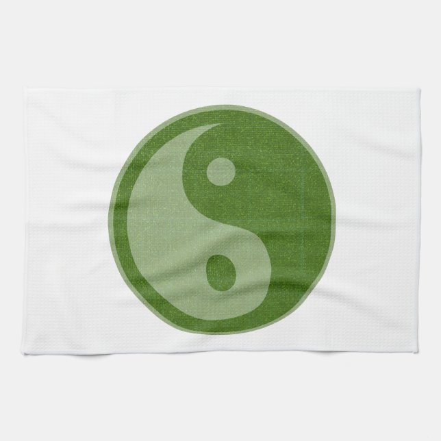 LINGE DE CUISINE VERT DE YIN YANG YINYANG (Horizontal)