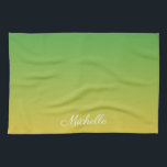 Linge De Cuisine Vert et jaune foncé personnalisé<br><div class="desc">Vert et jaune foncé personnalisé</div>