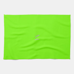 Linge De Cuisine vert fluorescent - ajouter du monogramme