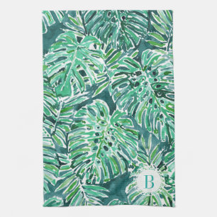 Linge De Cuisine Vert Monstera tropical de VIBRAPHONE de JUNGLE de