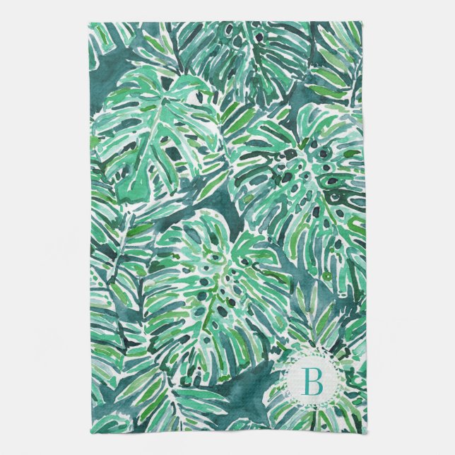 Linge De Cuisine Vert Monstera tropical de VIBRAPHONE de JUNGLE de (Vertical)