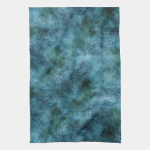 Linge De Cuisine Vert Turquoise Aqua Bleu Terre Marbre Océan Abstra