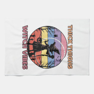 Linge De Cuisine Vibes de sorcière aux cuisses épaisses Silhouette
