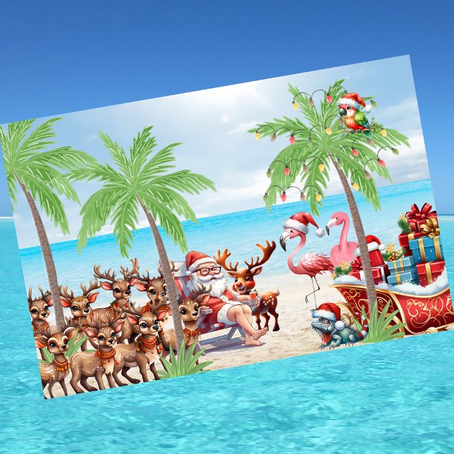 Linge De Cuisine Vibes D'Été Tropicales Noël En Juillet Fête (Créateur téléchargé)