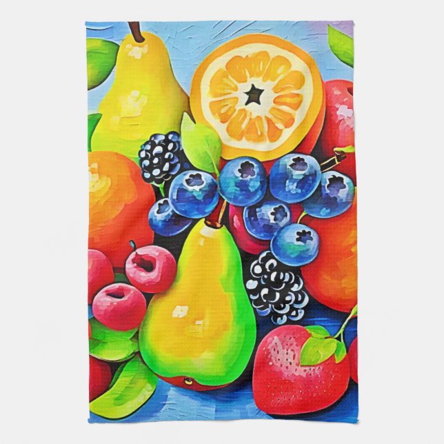 Linge De Cuisine Vibrant Fruit Still Life (Vertical)