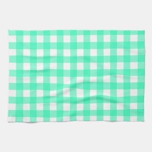 Linge De Cuisine Vichy Bleu Turquoise