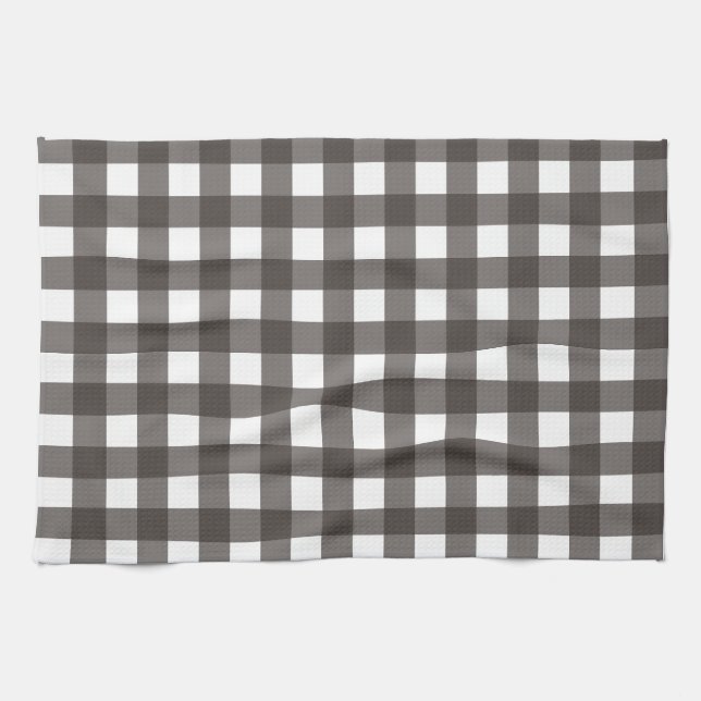 Linge De Cuisine Vichy Gris anthracite (Horizontal)