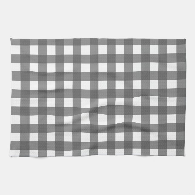Linge De Cuisine Vichy Gris clair (Horizontal)