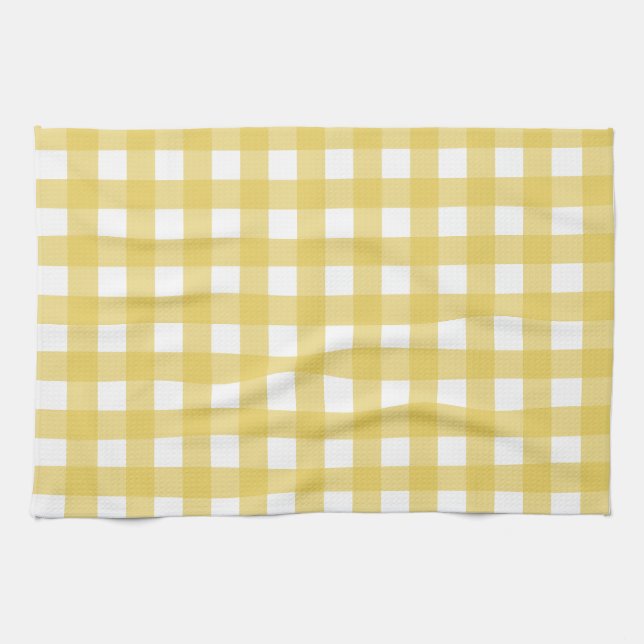 Linge De Cuisine Vichy Jaune clair (Horizontal)
