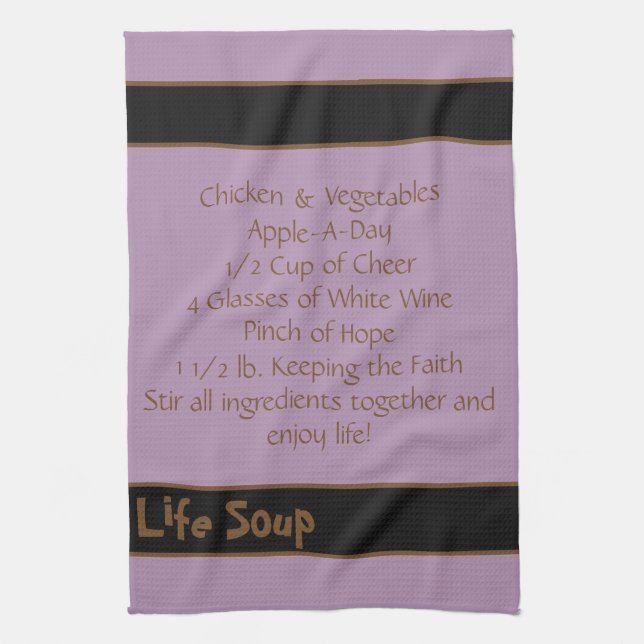 Linge De Cuisine Vie Soupe Cuisine Serviette-Double Bande (Vertical)