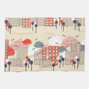 Linge De Cuisine Vie urbaine : Motif sans couture