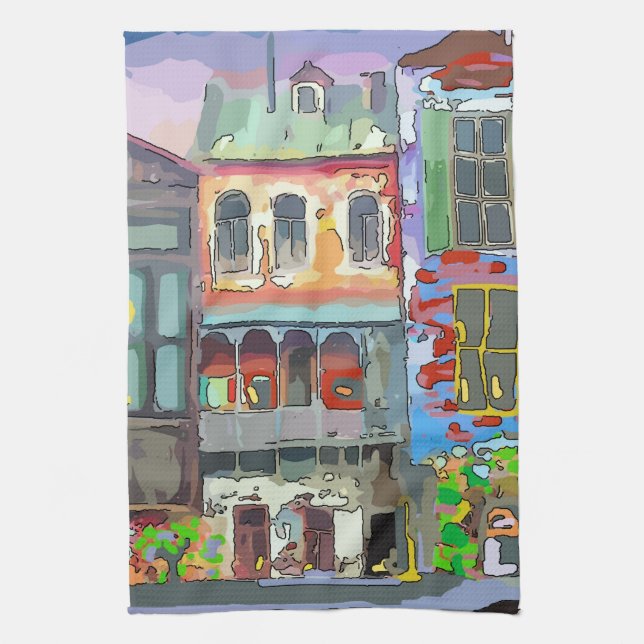 Linge De Cuisine Vieille Maisons du Quartier Français (Vertical)