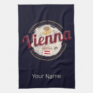 Linge De Cuisine Vienne Autriche Capitale Vintage Viennese Melange
