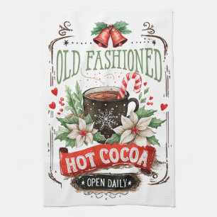 Linge De Cuisine Vieux Chocolat Chaud à la Mode