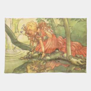 Linge De Cuisine Vieux Conte de Fées, Prince Grenouille Princesse p