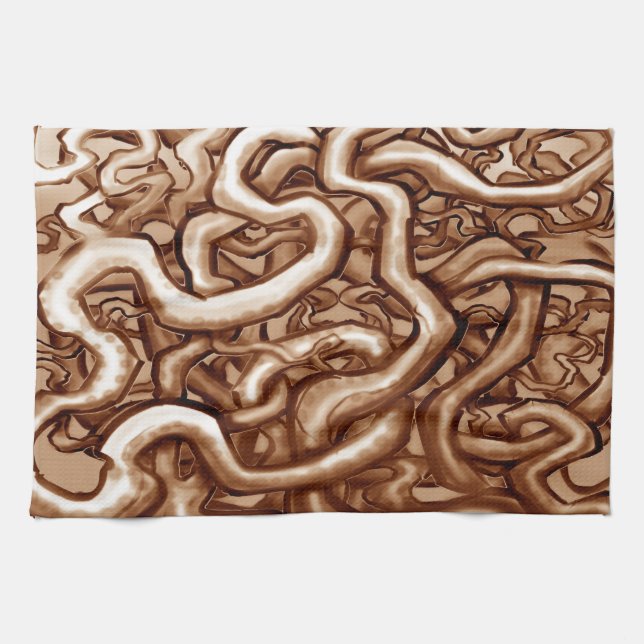 Linge De Cuisine Vignes Brown (Horizontal)