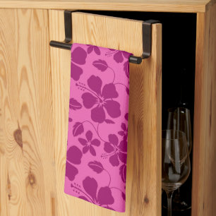 LINGE DE CUISINE VIN DE BOURGOGNE HULA HAWAIEN (HIBISCUS)