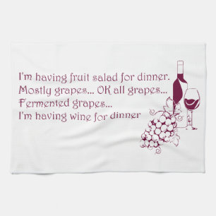 Linge De Cuisine Vin pour le dîner