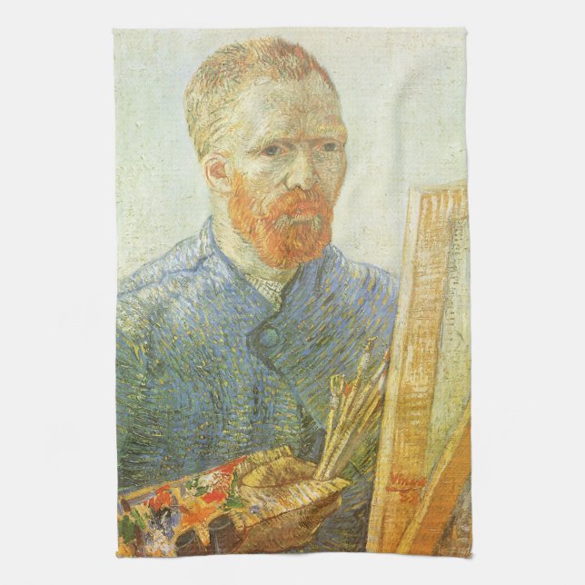 Linge De Cuisine Vincent van Gogh - Autoportrait devant un chevalet (Vertical)