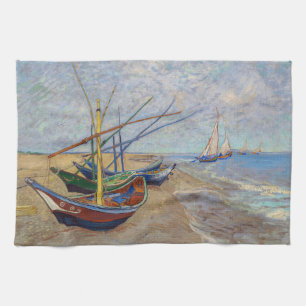 Linge De Cuisine Vincent van Gogh - Bateaux de pêche sur la plage