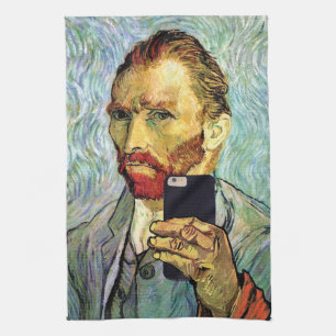 Linge De Cuisine Vincent Van Gogh Cellphone Selfie Autoportrait