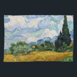 Linge De Cuisine Vincent Van Gogh - Champ de blé avec cyprès<br><div class="desc">Champ de blé avec Cyprès / Champ de ble avec cypres - Vincent Van Gogh,  juillet 1889</div>