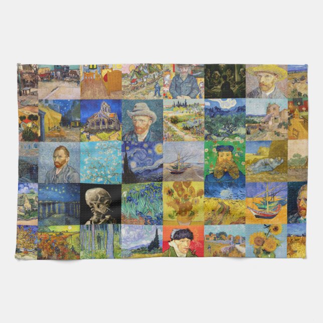 Linge De Cuisine Vincent van Gogh - chefs-d'oeuvre Mosaic Patchwork (Horizontal)