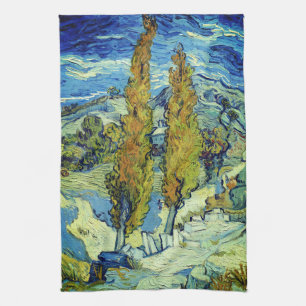 Linge De Cuisine Vincent Van Gogh Deux Peupliers à Saint-Rémy