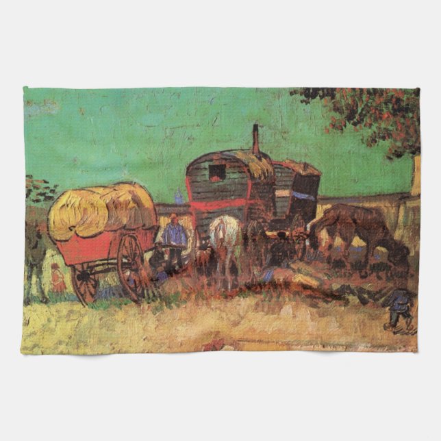 Linge De Cuisine Vincent van Gogh - Encampement des caravanes tziga (Horizontal)