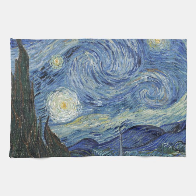 Linge De Cuisine Vincent van Gogh | la nuit étoilée, juin 1889 (Horizontal)