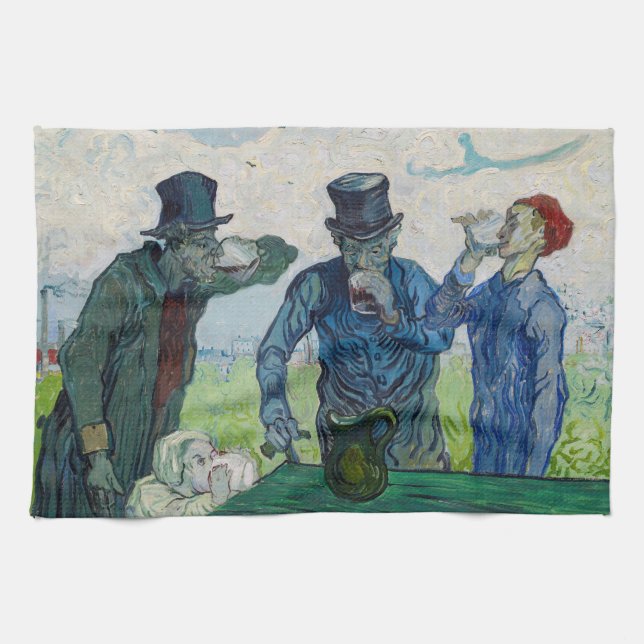 Linge De Cuisine Vincent van Gogh - Les buveurs, après Daumier (Horizontal)
