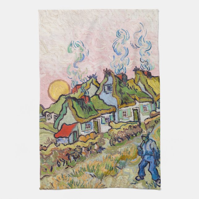 Linge De Cuisine Vincent van Gogh - Maisons et figure (Vertical)