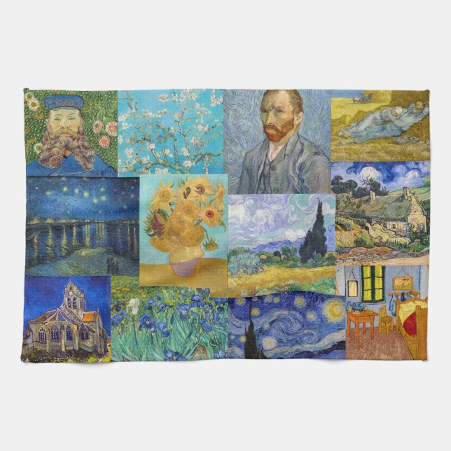 Linge De Cuisine Vincent Van Gogh - Masterpieces Patchwork (Horizontal)