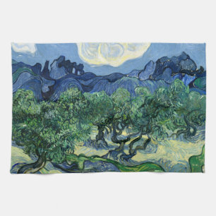 Linge De Cuisine Vincent Van Gogh Oliviers Paysage Montagneux