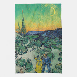 Linge De Cuisine Vincent van Gogh - Paysage Lune avec couple