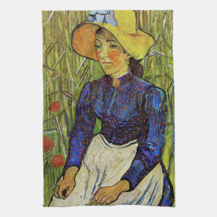 Linge De Cuisine Vincent van Gogh - Paysanne en chapeau de paille