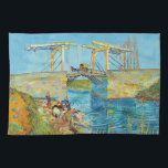 Linge De Cuisine Vincent van Gogh - Pont Langlois à Arles #1<br><div class="desc">Le pont des Langlois à Arles avec femmes Laver - Vincent van Gogh,  Huile sur toile,  1888,  Arles</div>