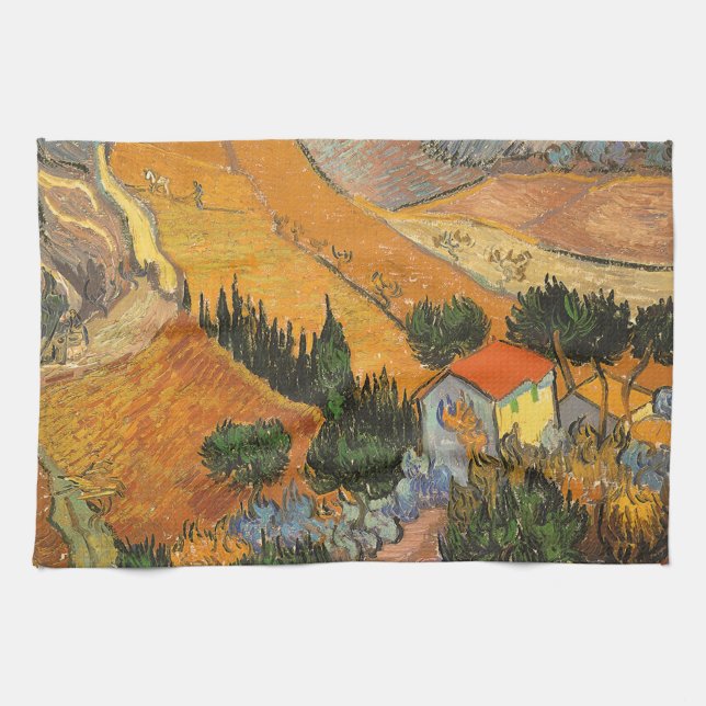Linge De Cuisine Vincent van Gogh - Vallée avec laboureur (Horizontal)