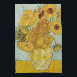 Linge De Cuisine Vincent Van Gogh - Vase avec douze tournesols<br><div class="desc">Vase avec douze tournesols / Vase avec douze douze tournesols - Vincent Van Gogh,  août 1888 - Sunflowers 1888 troisième version (F456)</div>