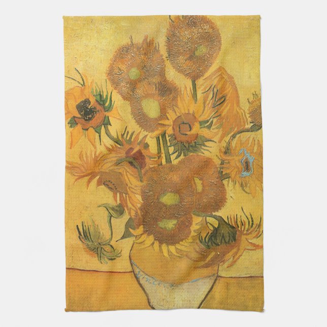 Linge De Cuisine Vincent van Gogh - Vase avec quinze tournesols (Vertical)