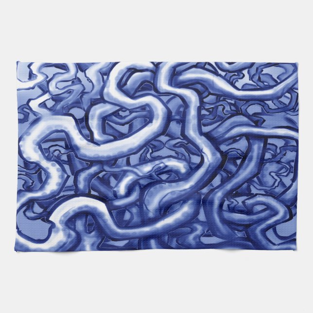 Linge De Cuisine Vins Bleus (Horizontal)