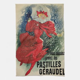 Linge De Cuisine Vintage Art Nouveau Pastilles Geraudel Chute de to