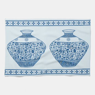 Linge De Cuisine Vintage Blue Chinoiserie Ginger Jars Vases